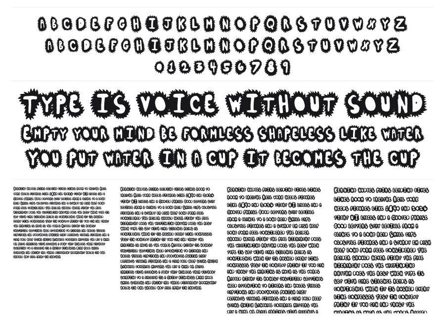 High Sales specimen sheet