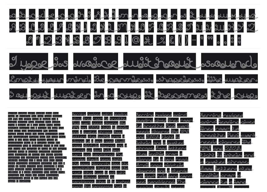 Ethereal Sky specimen sheet