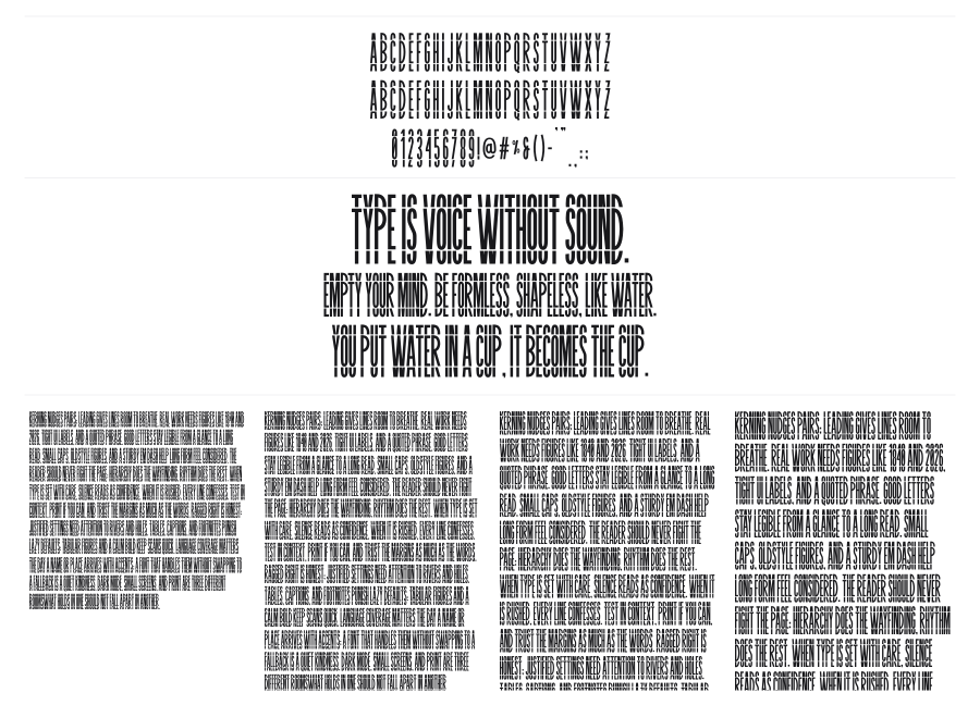 Blastimo Sans specimen sheet