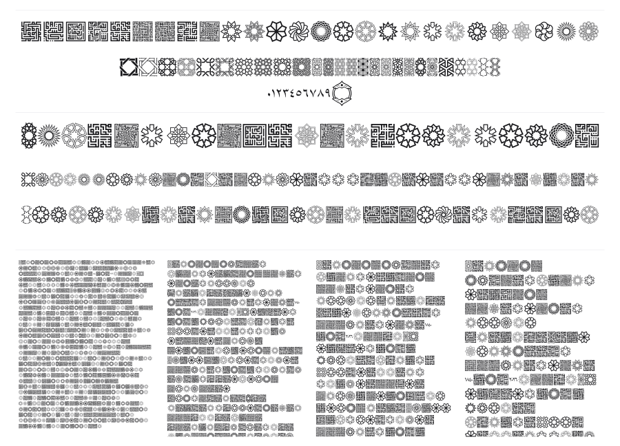 Kufi Pattern specimen sheet