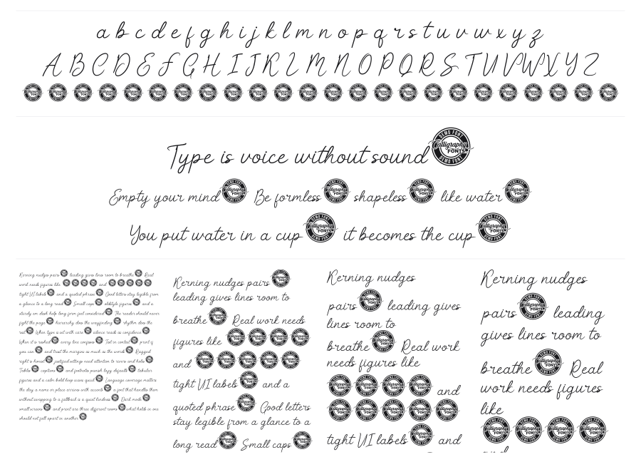 Dorrington specimen sheet