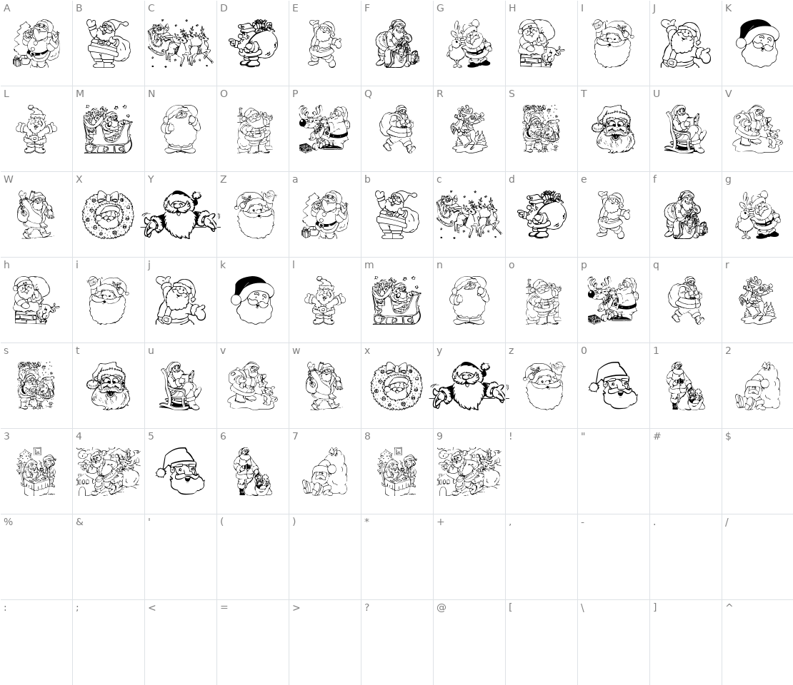 Character set for Santa