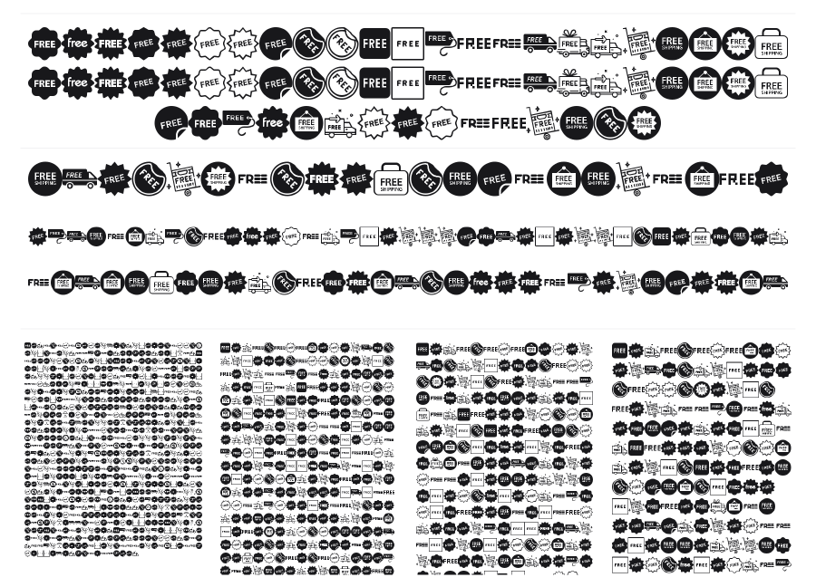 Free Tags specimen sheet