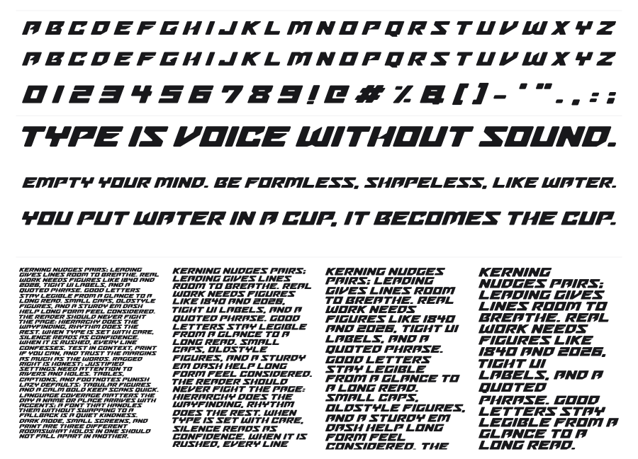Thuast specimen sheet