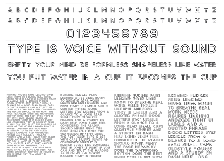 Gope specimen sheet