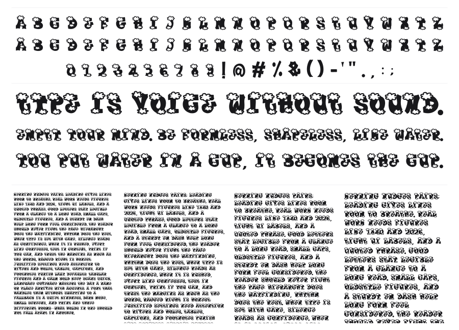 Plump Christmas specimen sheet