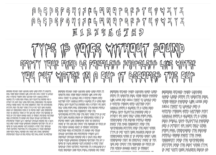 Silent specimen sheet