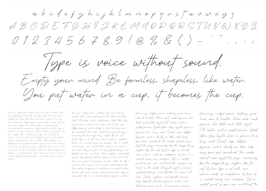 Culture Wind specimen sheet