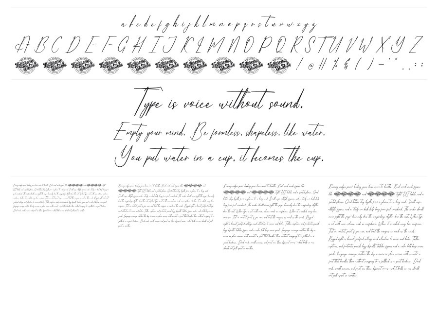 Alfinstare Qobylatin specimen sheet