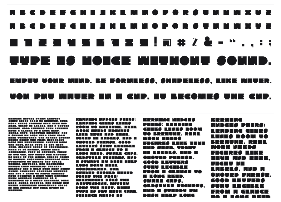 The Go Font specimen sheet