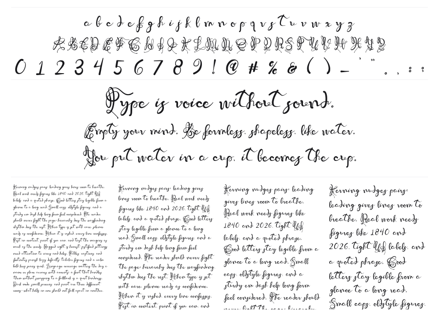 Warllisa specimen sheet