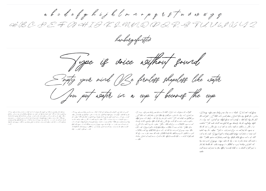 Hilority specimen sheet