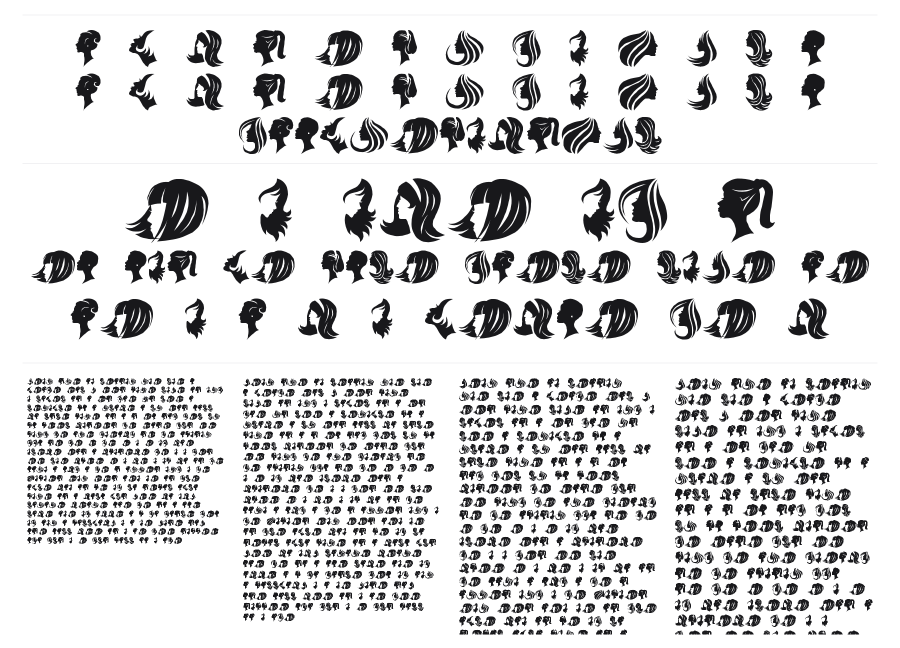 Haircut specimen sheet