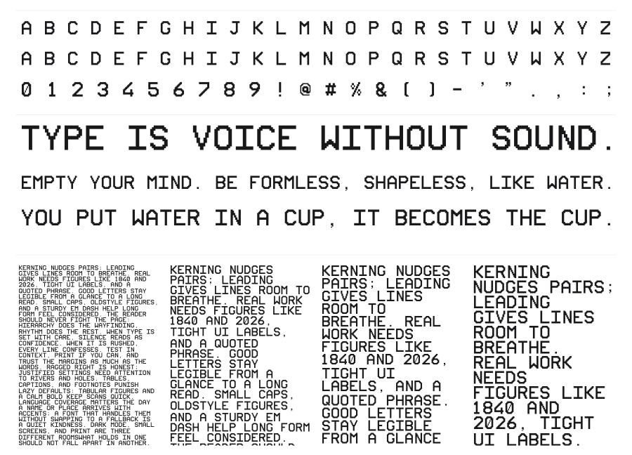 UAV OSD Sans specimen sheet