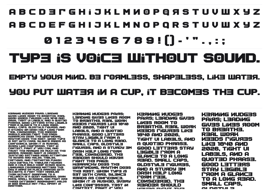 Soviet Program specimen sheet