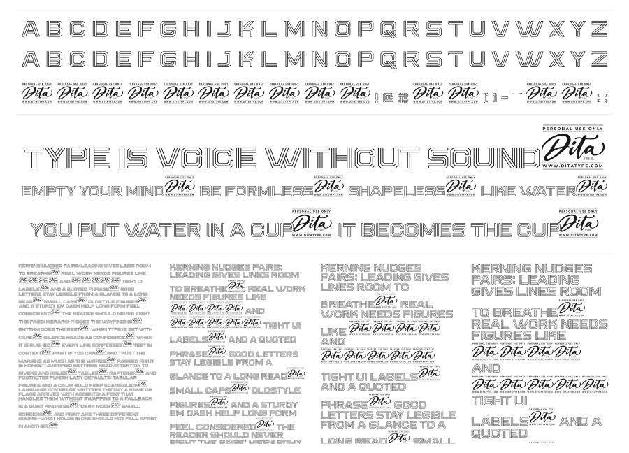 Neon Street specimen sheet