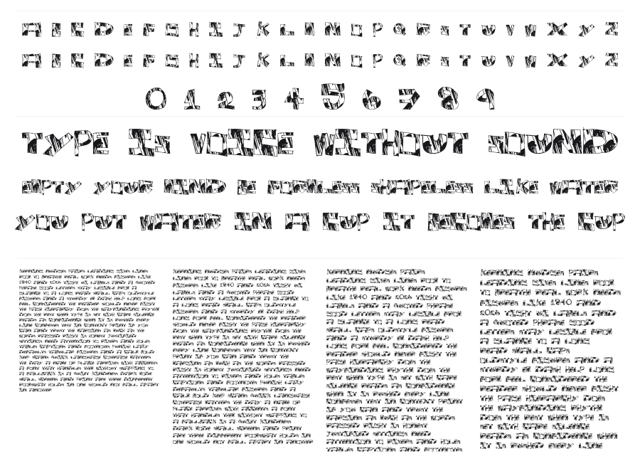 Special Brand specimen sheet
