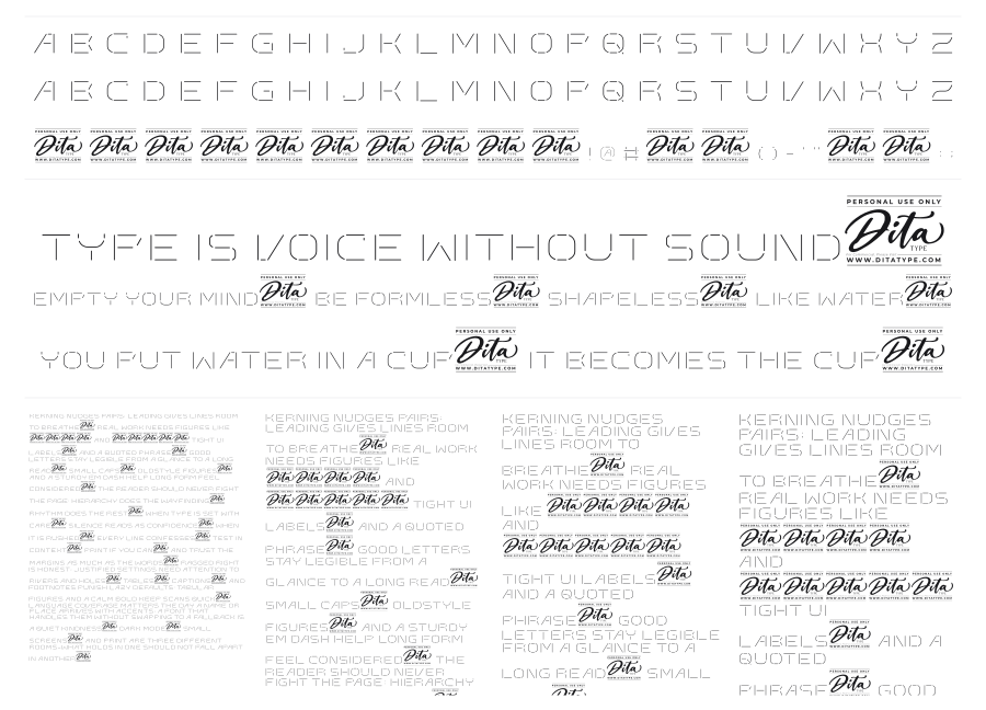 Neon Hypes specimen sheet