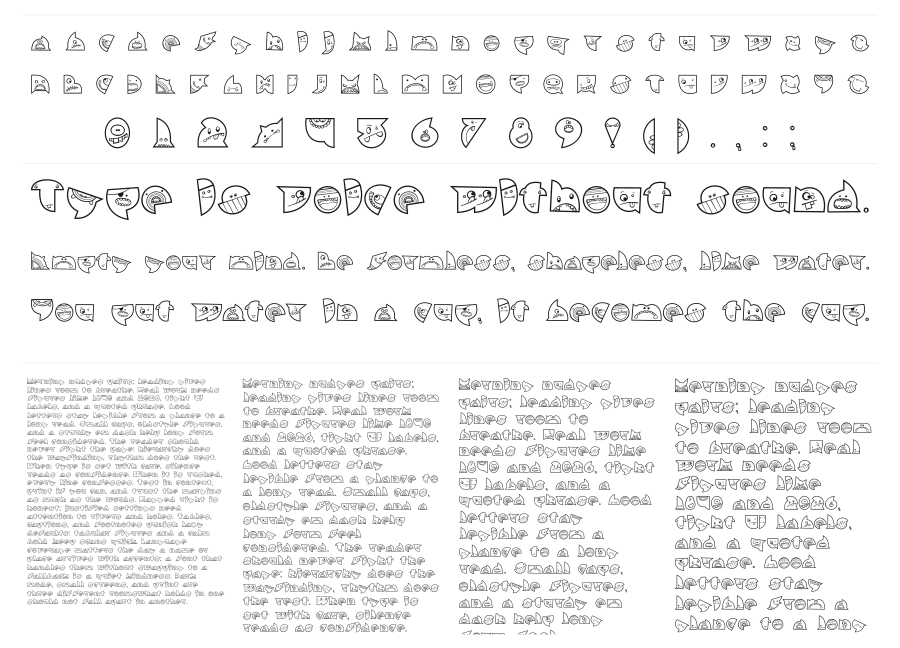 Callejera specimen sheet