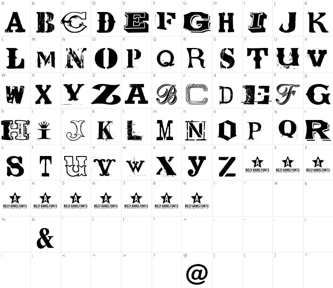 Character set for Coolector