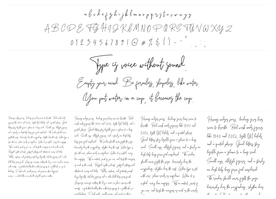 Petricia specimen sheet