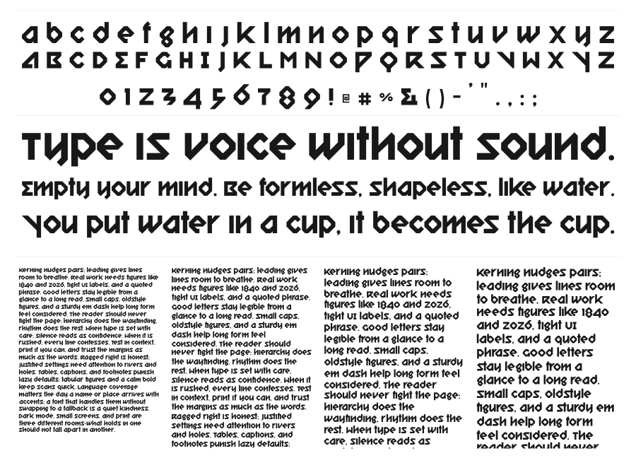 Relish Gargler specimen sheet