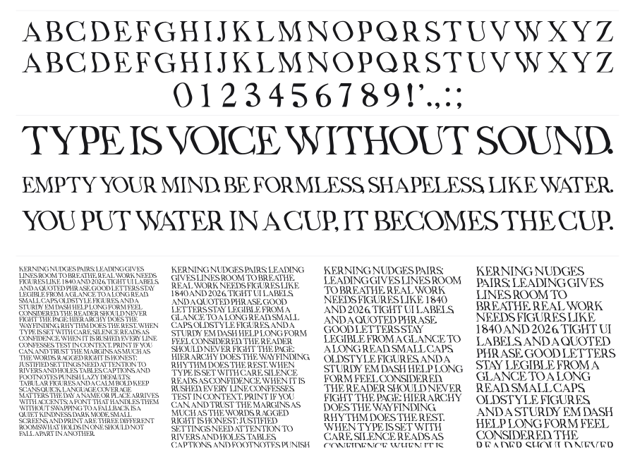 Water Resistant specimen sheet