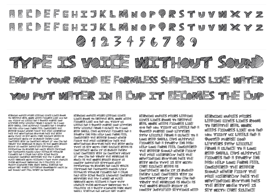 Rave Time specimen sheet
