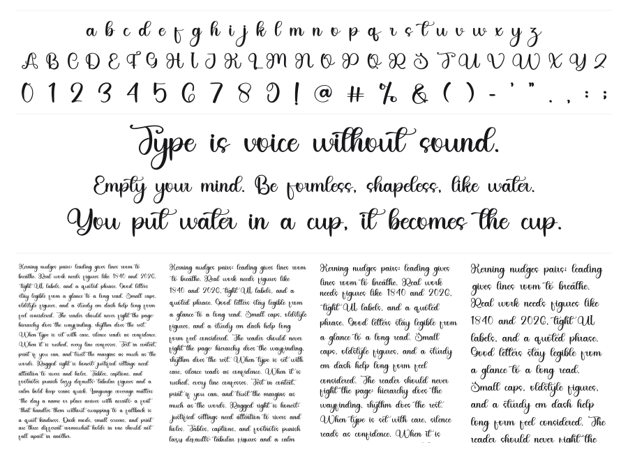 Hello Spooky specimen sheet