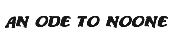 An Ode To Noone preview