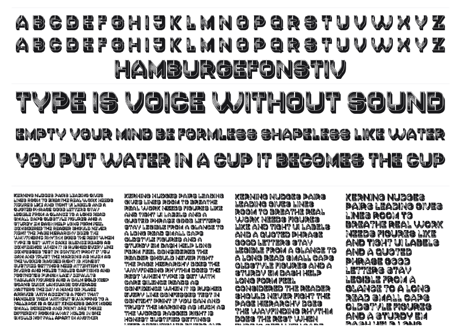 Canto specimen sheet