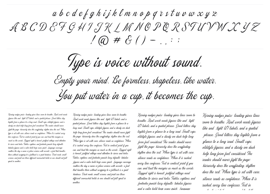 Greybridge specimen sheet