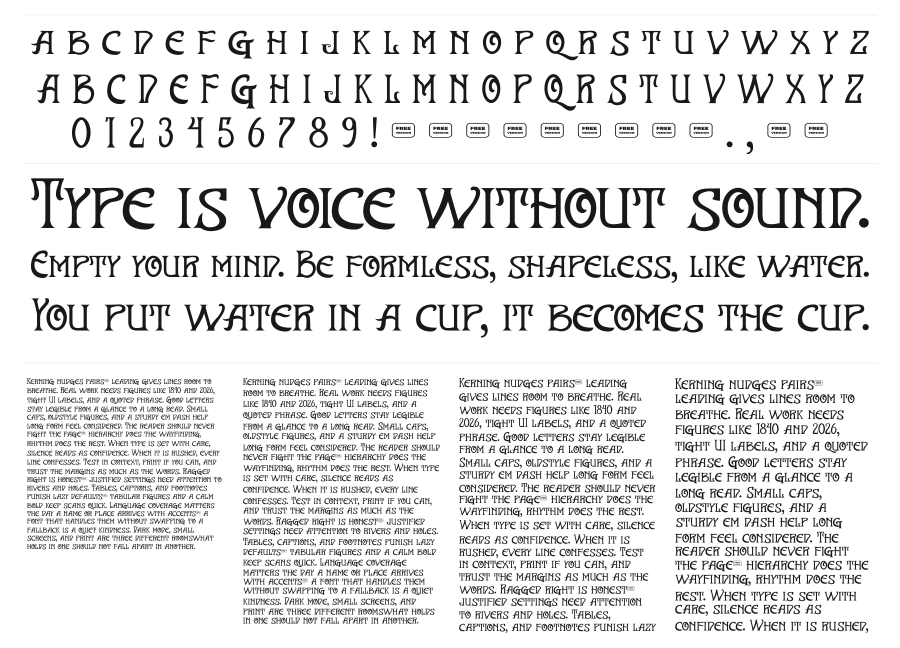 El Mayor specimen sheet