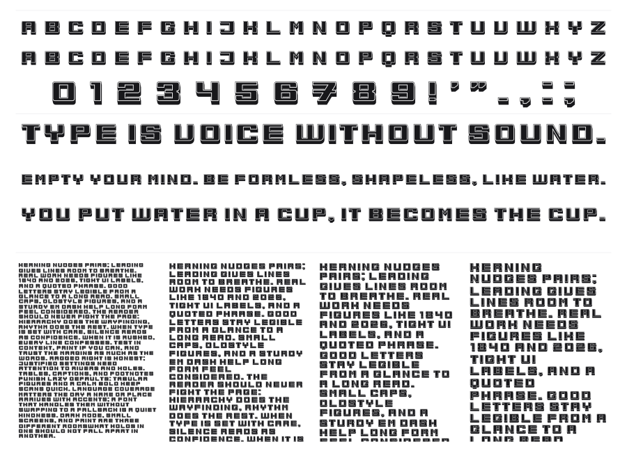 Amberg specimen sheet