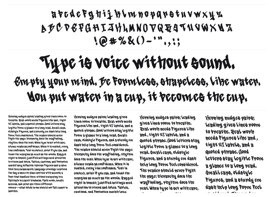 Quick Brick specimen sheet