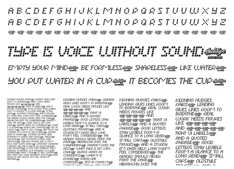 Matrix Dots specimen sheet