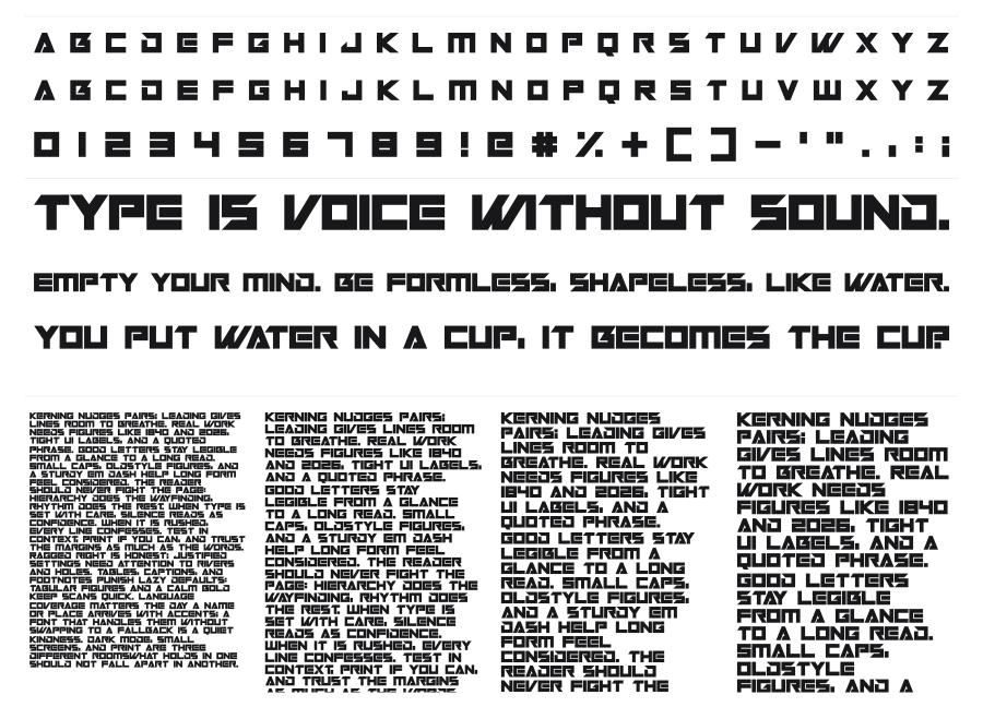 Robot World specimen sheet