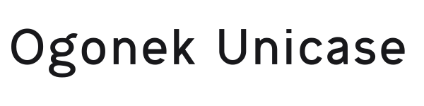 Ogonek Unicase preview