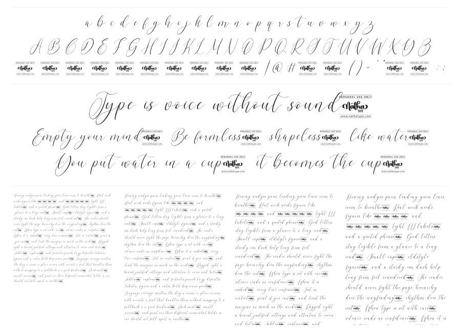 Chatter Filled specimen sheet
