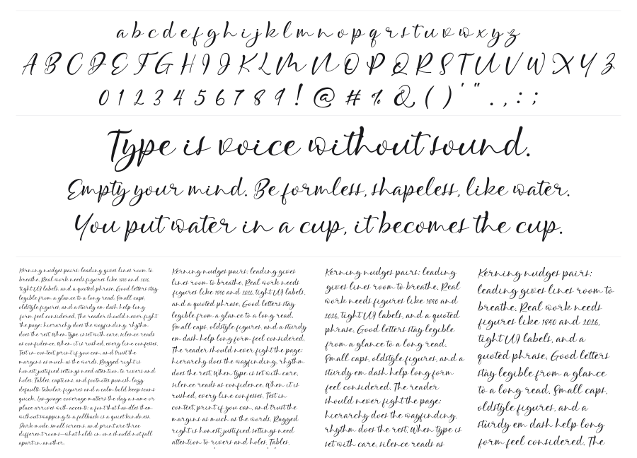 Malona specimen sheet