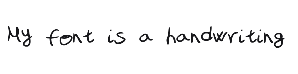 My font is a handwriting preview