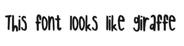 This font looks like giraffe preview