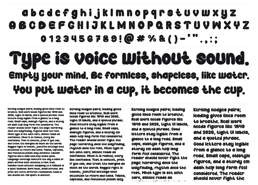 Flyas Smeling specimen sheet