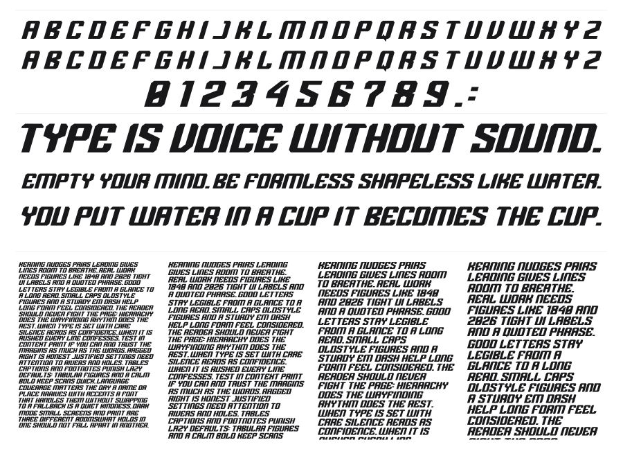 Metricas specimen sheet