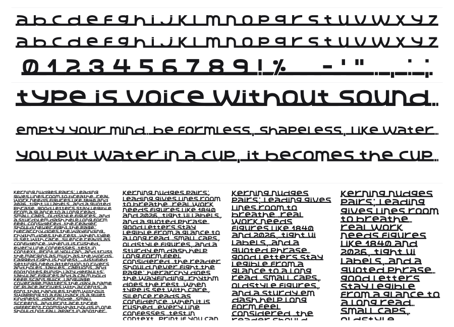 Unterschrift specimen sheet