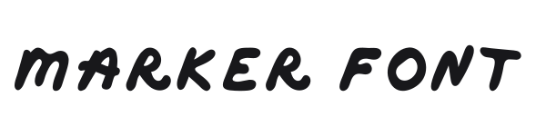 Marker Font preview