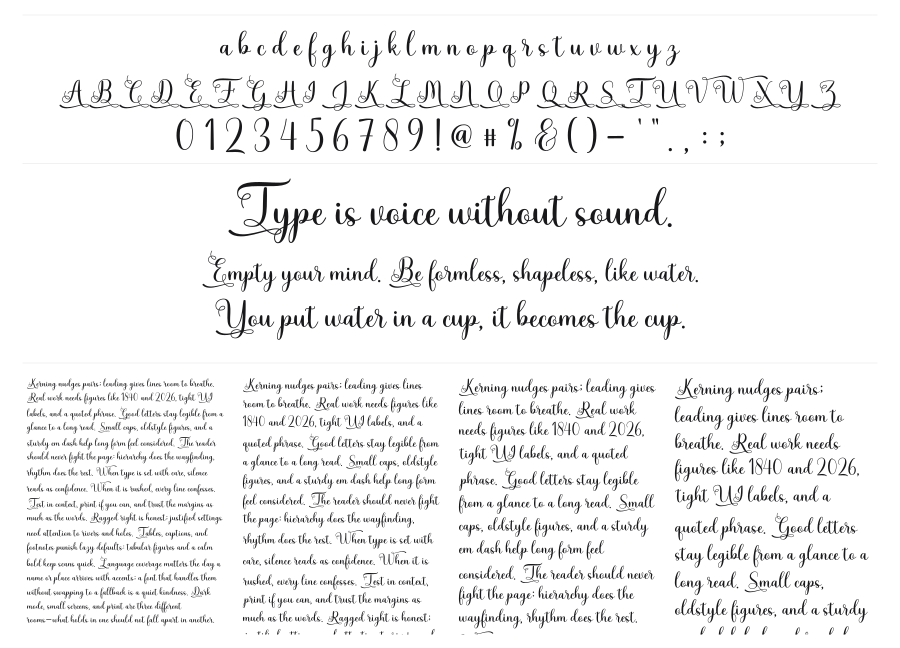 Yoshieka specimen sheet