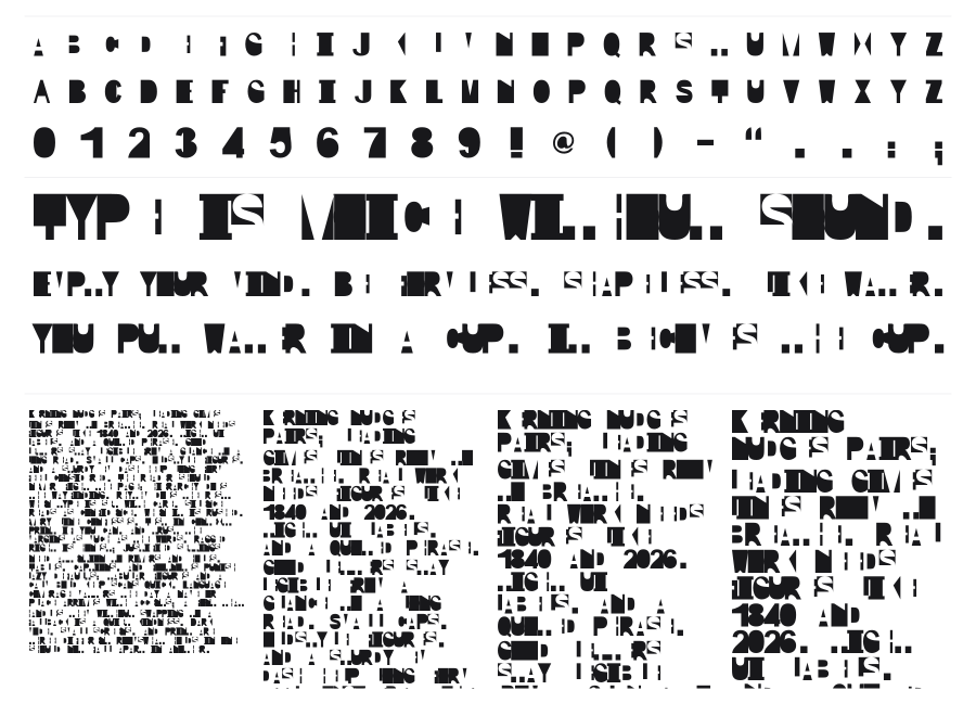 IP specimen sheet