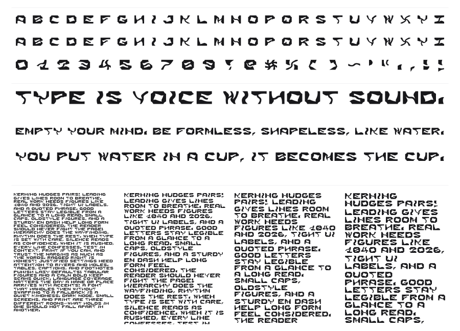 TwistTwist specimen sheet