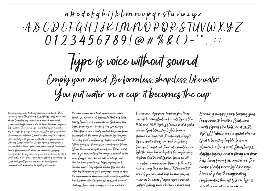 Apricotsy specimen sheet